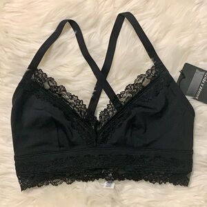 Savage X Fenty Black Lace Trim Bralette